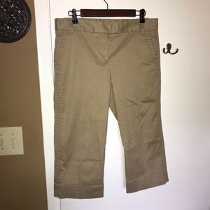 J. CREW Tan Capris Favorite Fit